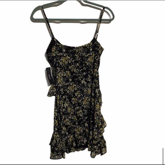 Lulus Black Main Squeeze Floral Ruffle Mini Dress - Picture 4 of 6